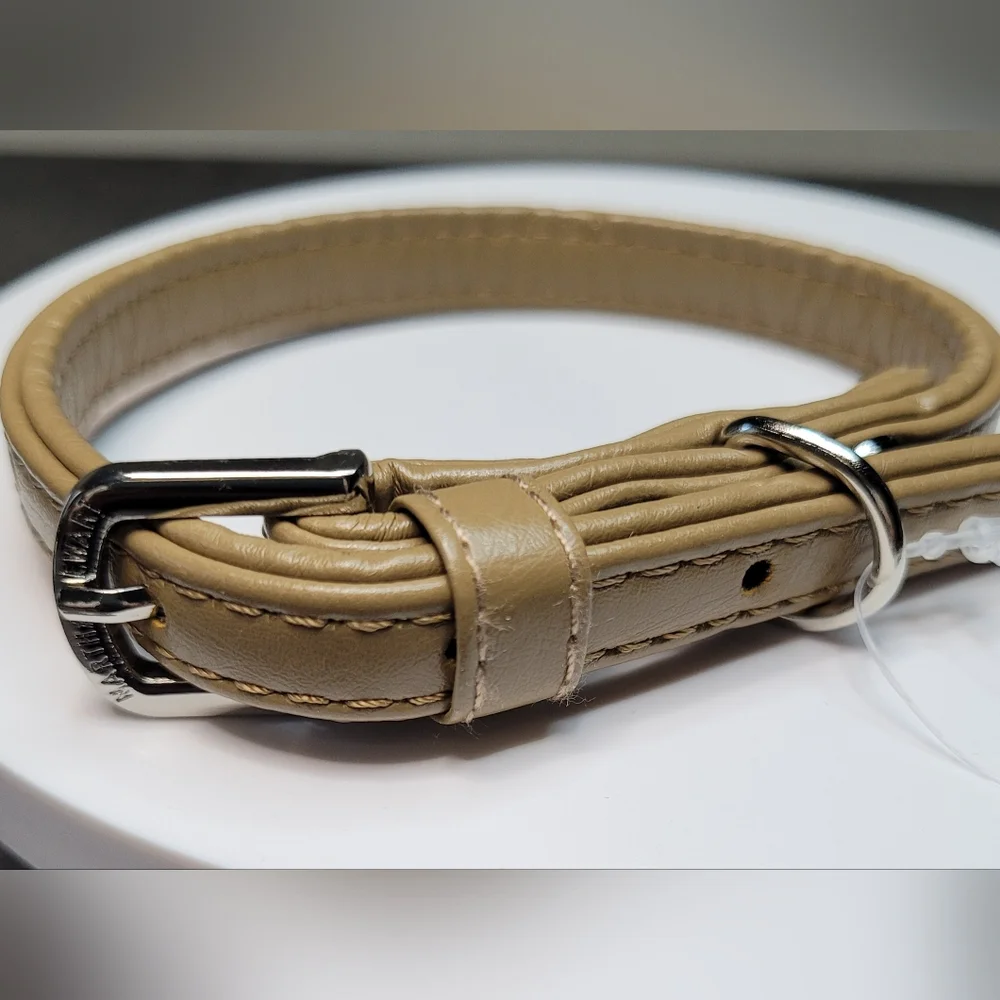 Martha Stewart Faux Leather Buckle Dog Collar X-Small